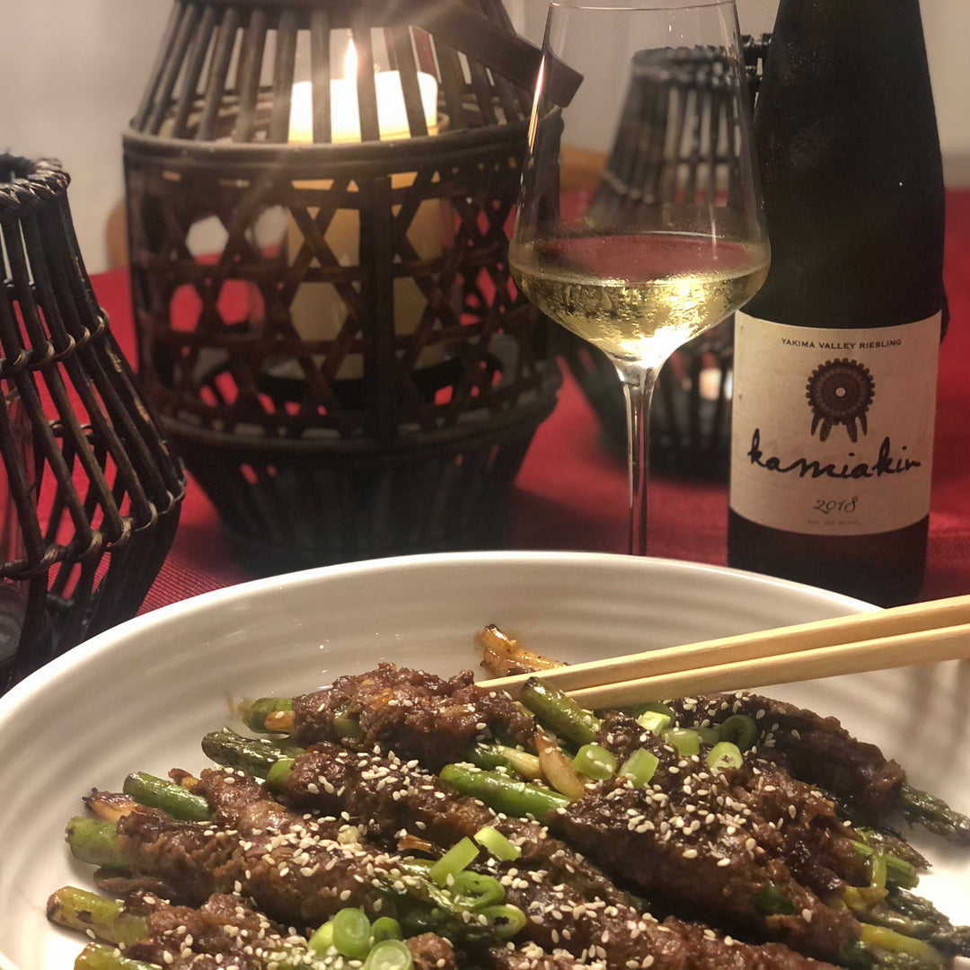 Glazed Beef-and-Scallion Rolls