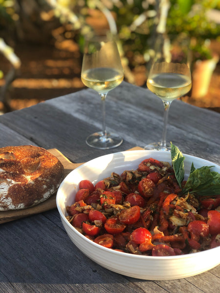 Lanie Dineen’s Roasted Peppers with Tomato Salad